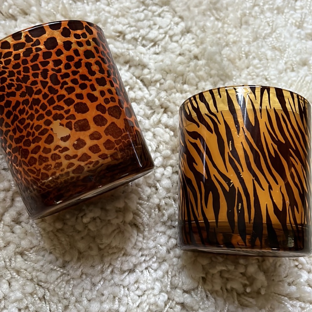 2 Animal Print Glass Candles - Picture 11 of 11